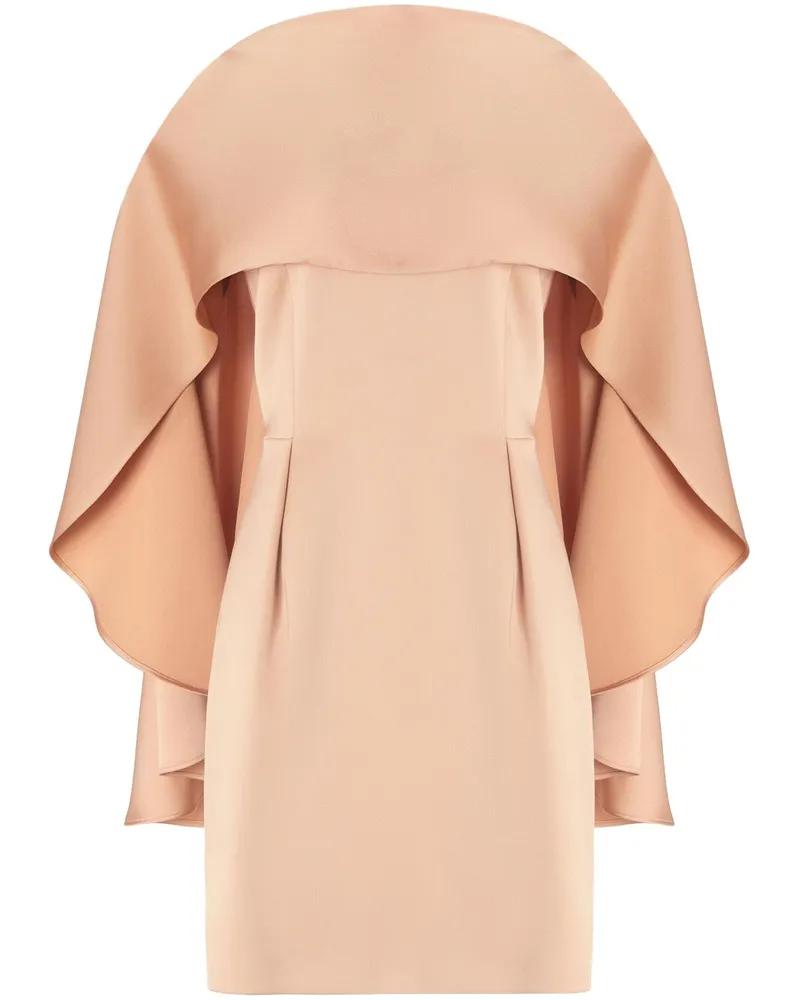 Genny Minikleid mit appliziertem Schal - Rosa Rosa