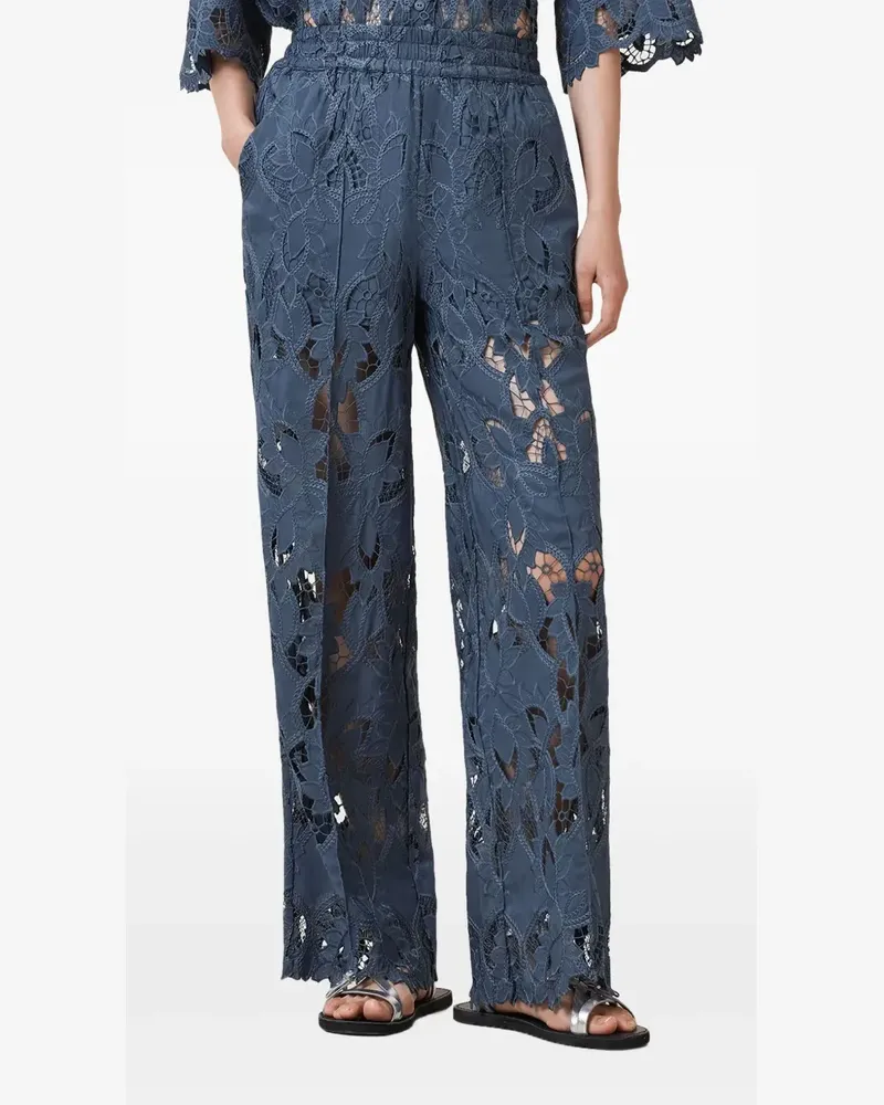 AllSaints Charli Hose mit Blumenspitze - Blau Blau