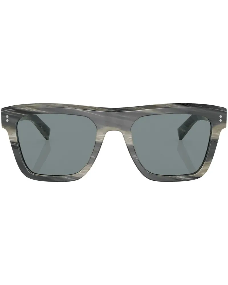 Dolce & Gabbana Sonnenbrille mit eckigem Gestell - Grau Grau