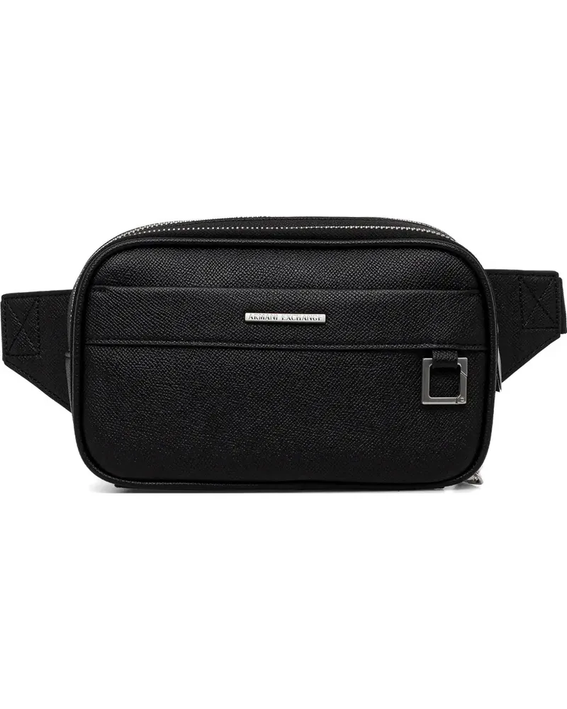 Armani Exchange zip-fastening textured-finish belt bag - Schwarz Schwarz