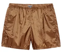 Badehose mit Logo - Braun