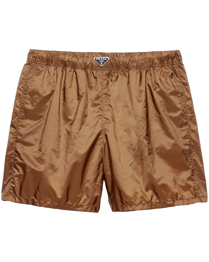 Prada Badehose mit Logo - Braun Braun