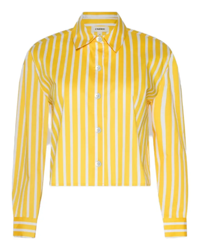 L'Agence Cosette cropped striped shirt - Gelb Gelb