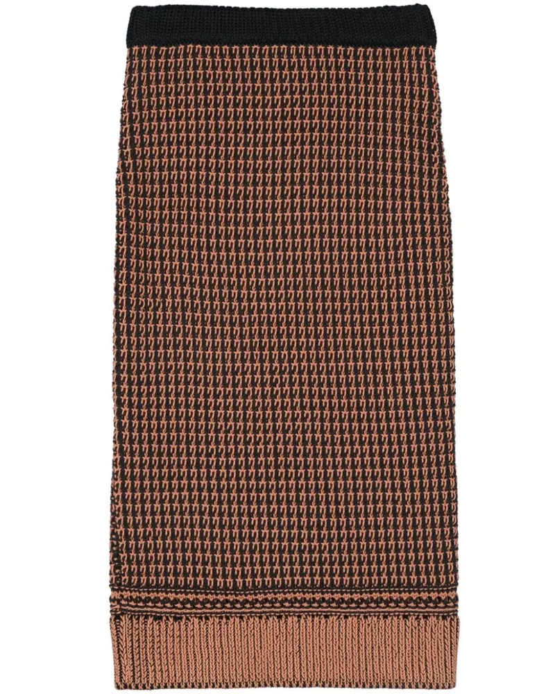 3.1 phillip lim Zweifarbiger Strickrock - Orange Orange