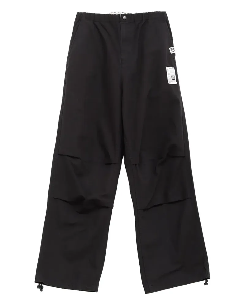 MIHARAYASUHIRO Ripstop-Hose mit aufgesetzten Taschen - Schwarz Schwarz