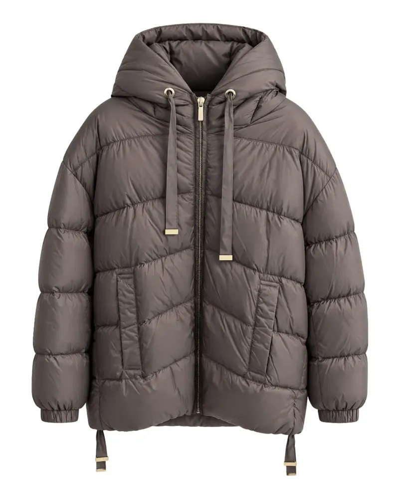 Max Mara The Cube hooded quilted jacket - Grau Grau