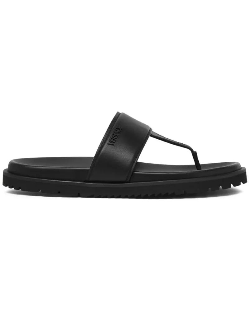 Versace Sandalen mit Logo-Prägung - Schwarz Schwarz