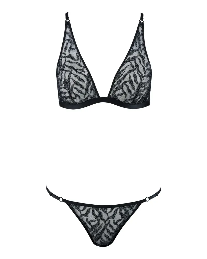 Aubade Moonlight Shadow Set aus BHs und Slip - Schwarz Schwarz