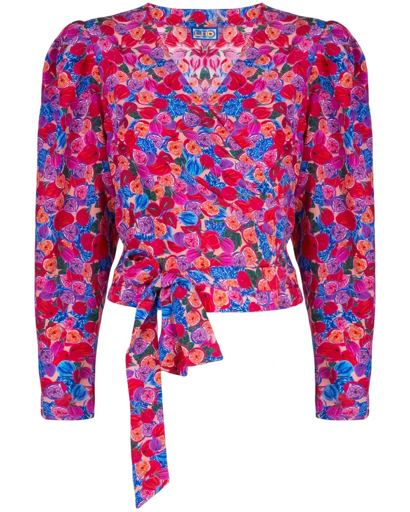 LHD Wickeloberteil mit Blumen-Print - Rosa Rosa