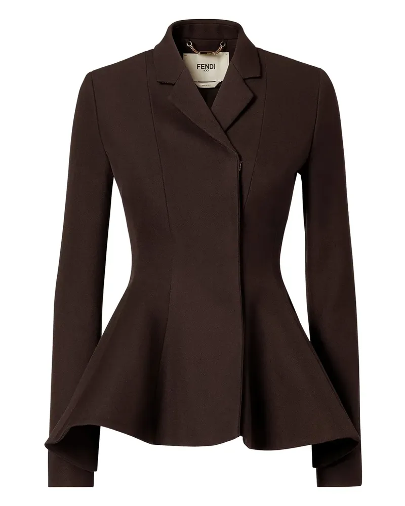 Fendi peplum-hem blazer - Braun Braun