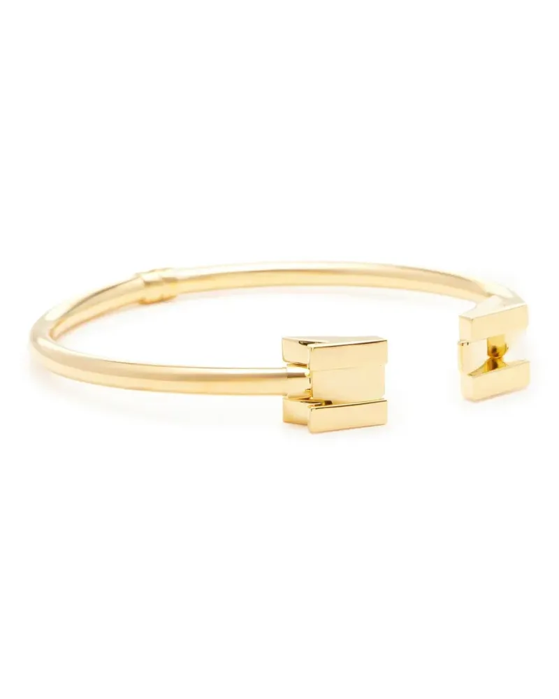 Elisabetta Franchi necklace with geometric logo - Gold Gold