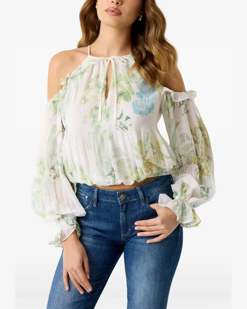 Guess Bluse aus Chiffon - Weiß Weiß