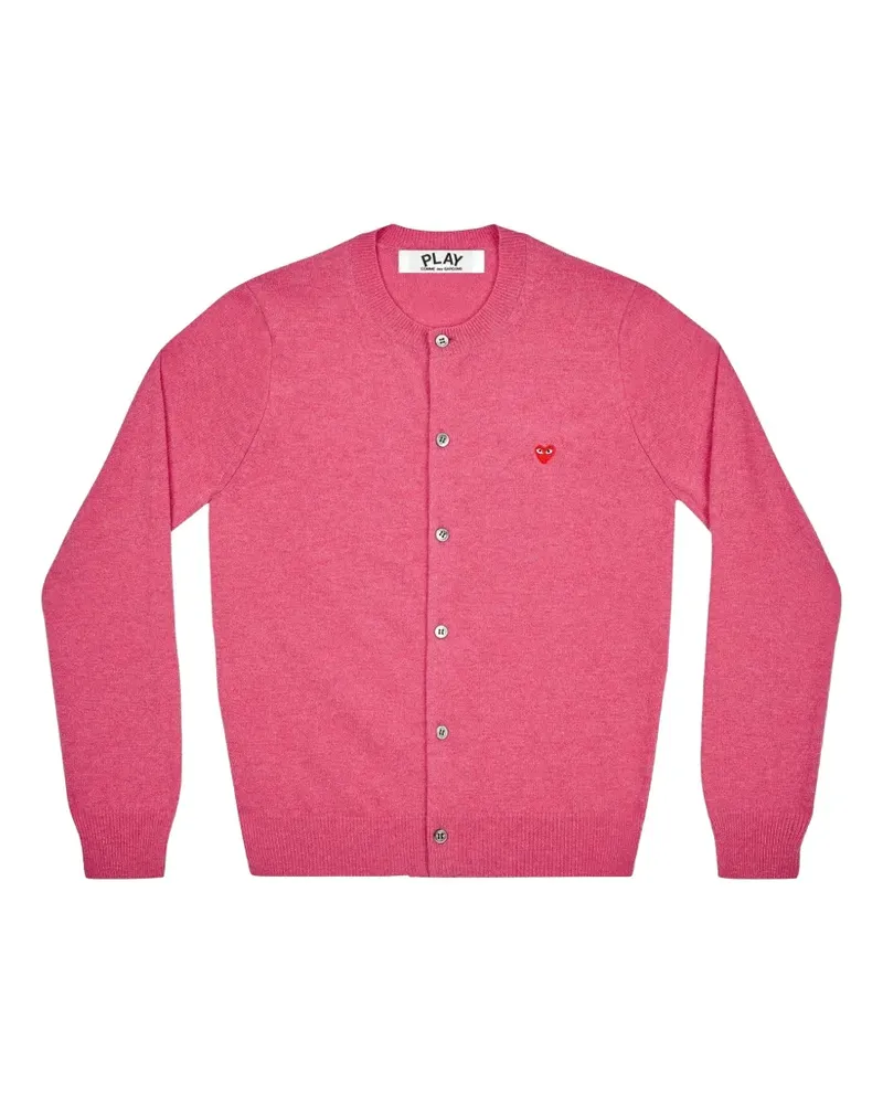 Comme des Garçons Cardigan mit Herz-Patch - Rosa Rosa
