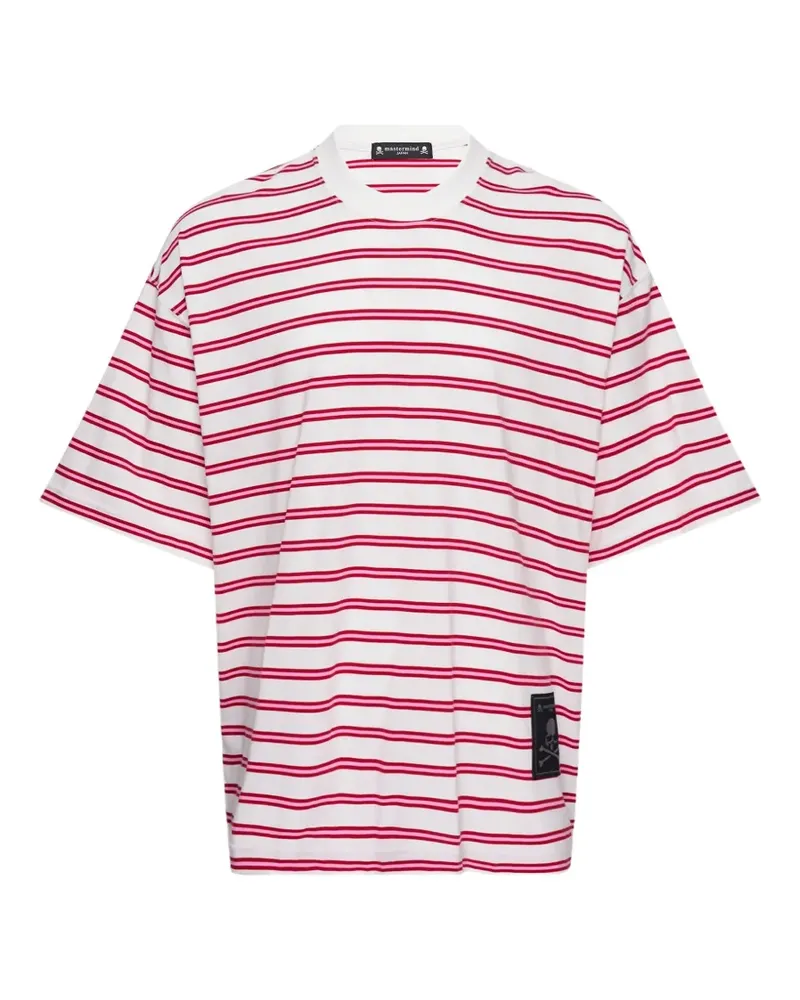 Mastermind Japan striped T-shirt - Weiß Weiß