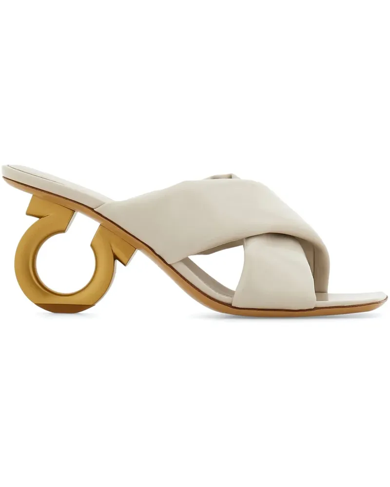 Ferragamo Sandalen mit verdrehtem Riemen - Nude Nude