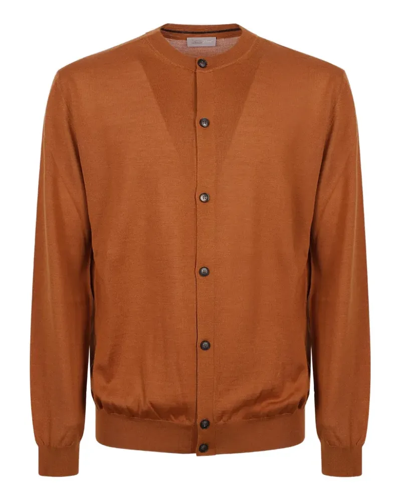 Herno Fein gestrickter Cardigan - Braun Braun