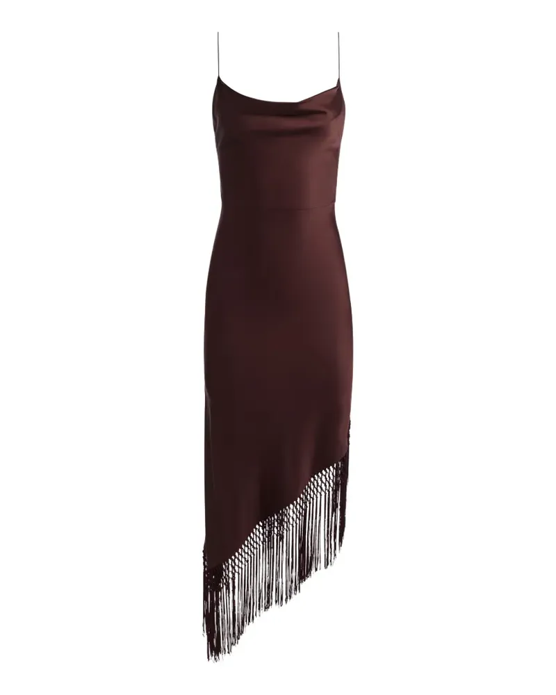 Alice + Olivia Asymmetrisches Harmony Kleid - Braun Braun