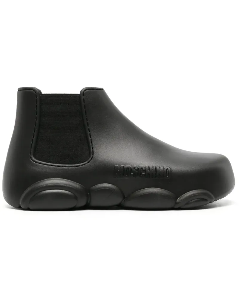 Moschino Gummy30 Stiefel mit Logo-Prägung - Schwarz Schwarz
