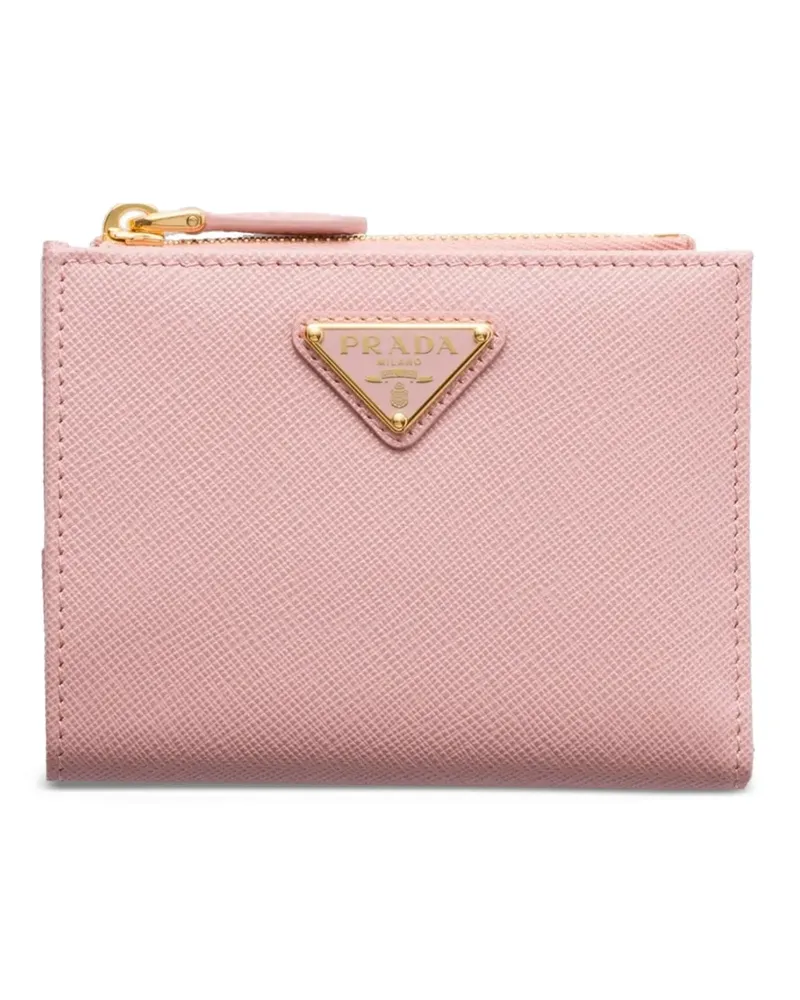 Prada Kleines Portemonnaie aus Saffiano-Leder - Rosa Rosa