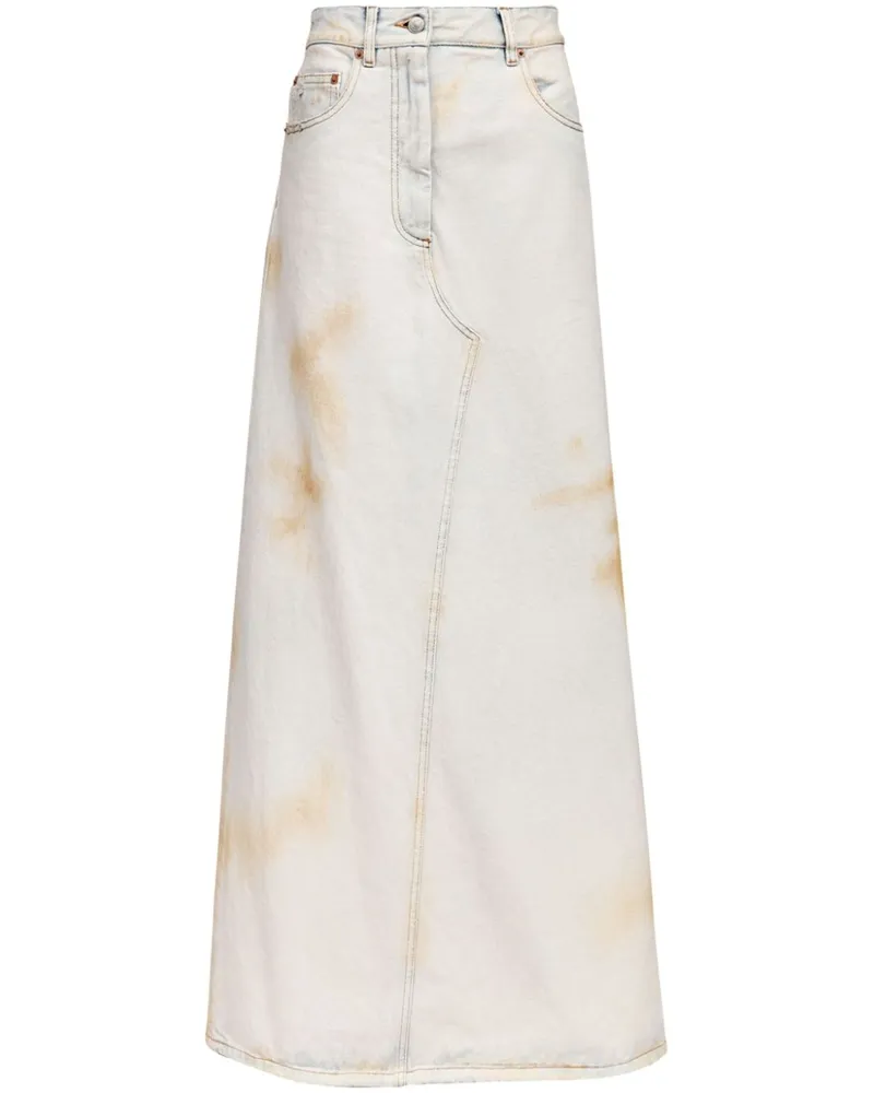Maison Margiela Rock mit Logo-Patch - Blau Blau