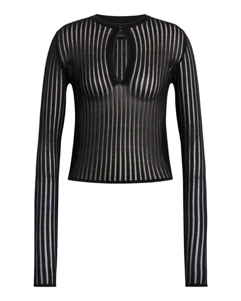 Dondup sheer-knit cut-out sweater - Schwarz Schwarz