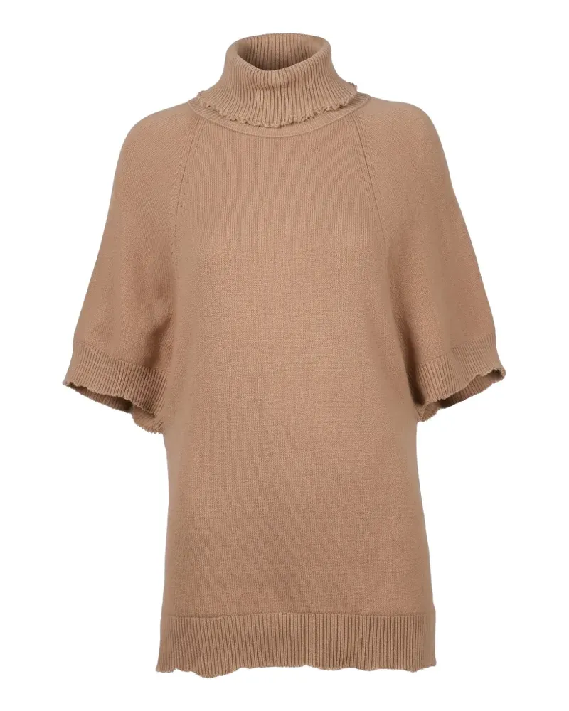 Valentino Garavani Rollkragenpullover im Distressed-Look - Nude Nude