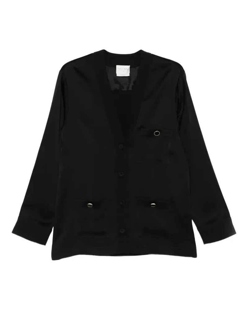 forte_forte Taillierte Jacke mit Knöpfen - Schwarz Schwarz