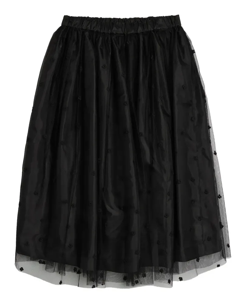 Comme des Garçons Hemd mit Blumenverzierung - Schwarz Schwarz