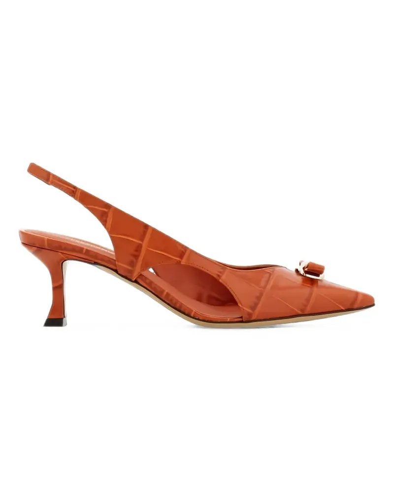 Ferragamo Zarula Pumps mit spitzer Kappe - Orange Orange