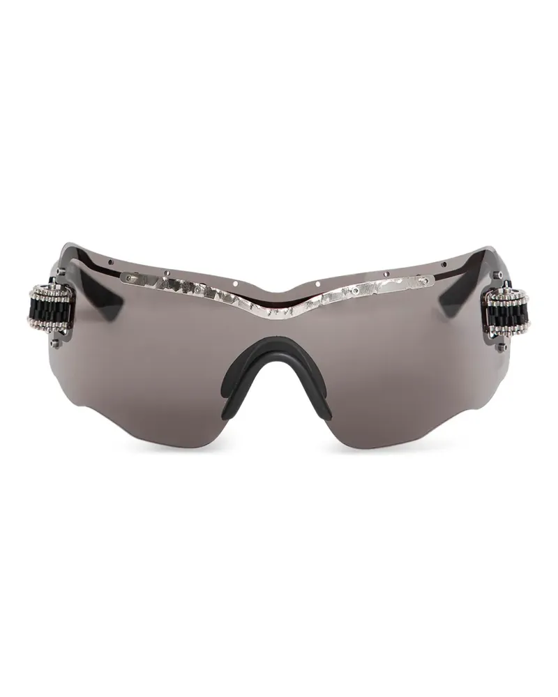 KUBORAUM embellished mask sunglasses - Grau Grau