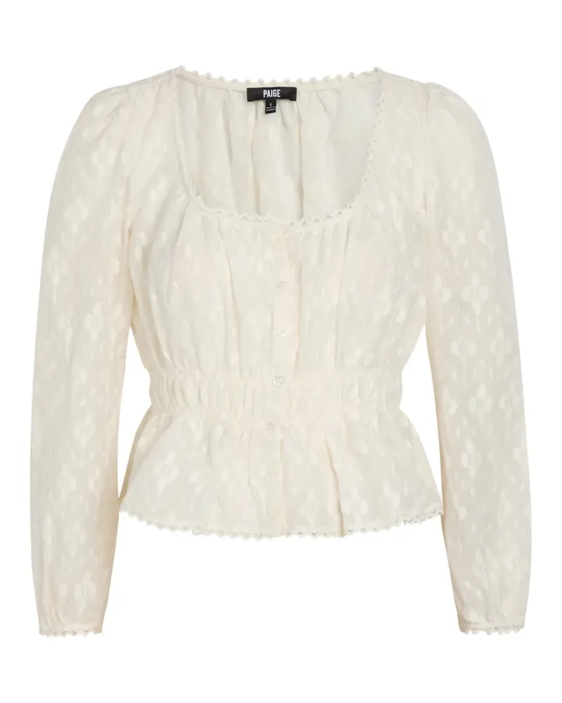 Paige Jacquard-Bluse mit Blumenmuster - Nude Nude