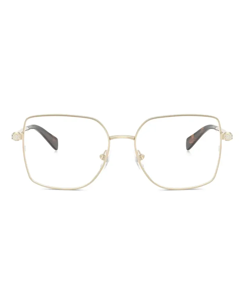 Michael Kors Verzierte Brille mit eckigem Gestell - Gold Gold