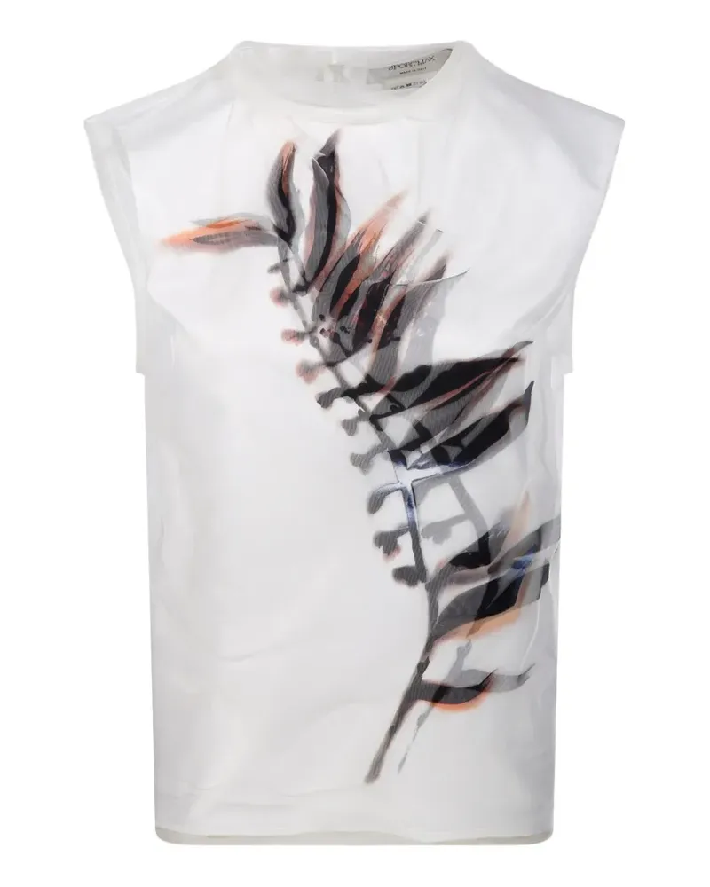 SPORTMAX floral-print top - Weiß Weiß