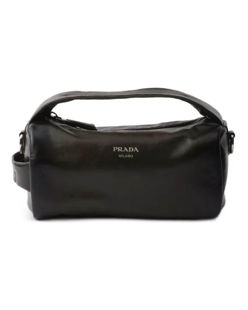 Prada Schultertasche mit Prägung - Grün Grün