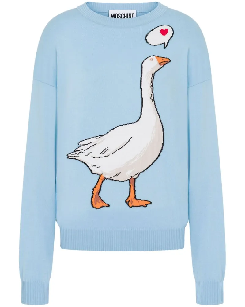 Moschino Pullover mit Gänsemotiv - Blau Blau