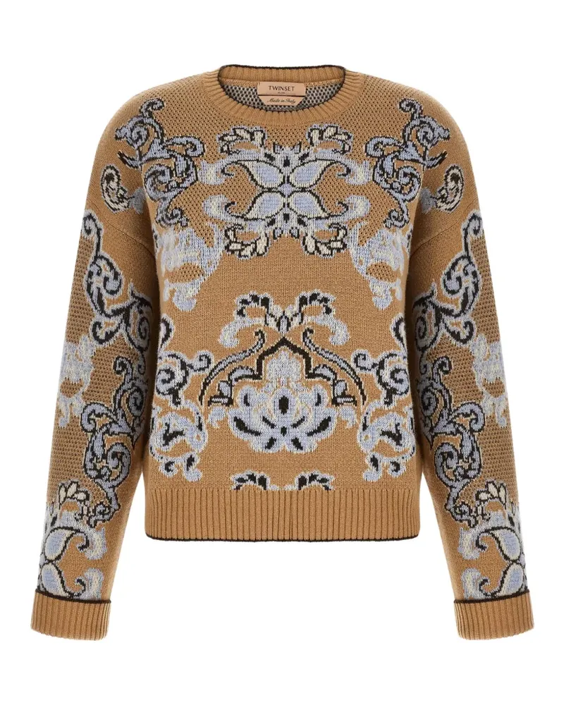 Twin-Set jacquard tapestry-inspired sweater - Braun Braun