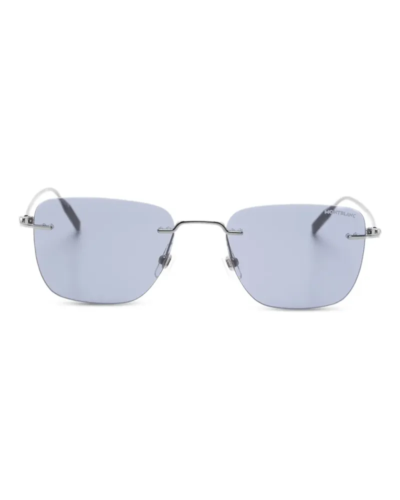 Montblanc Rahmenlose Brille mit eckigen Gläsern - Grau Grau