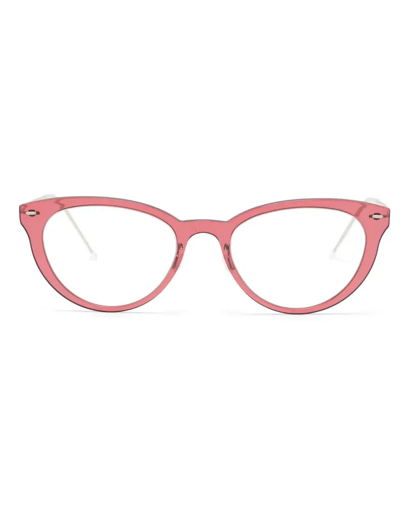 Lindberg Brille mit Cat-Eye-Gestell - Rot Rot