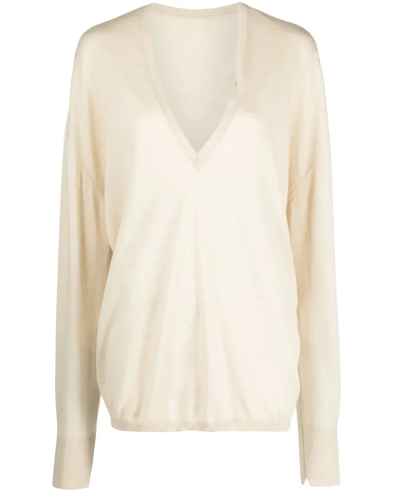 QUIRA Pullover mit V-Ausschnitt - Nude Nude