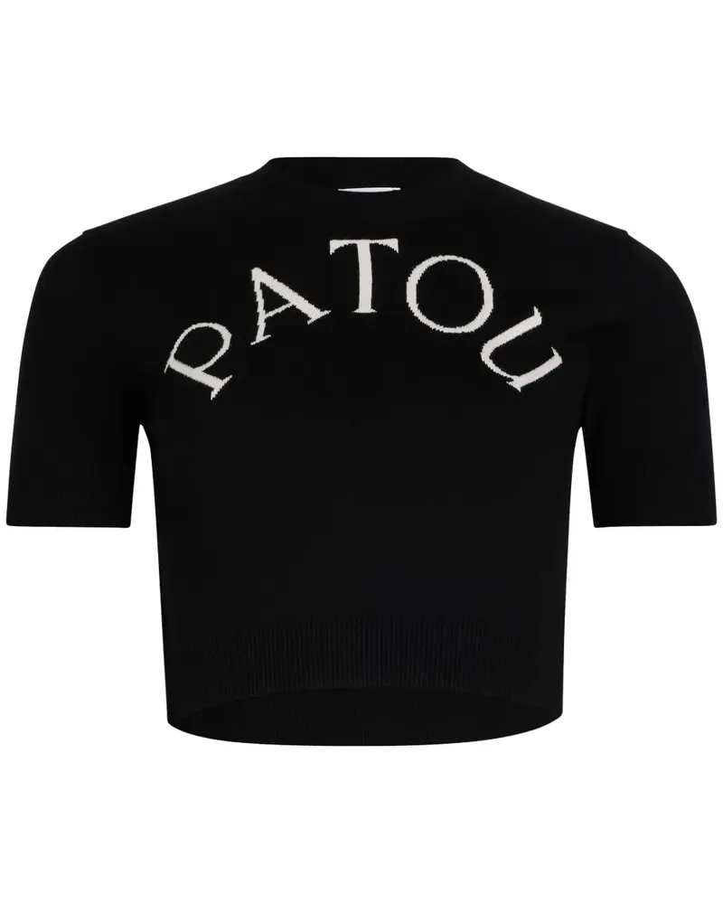 Patou Cropped-Top mit Logo - Schwarz Schwarz