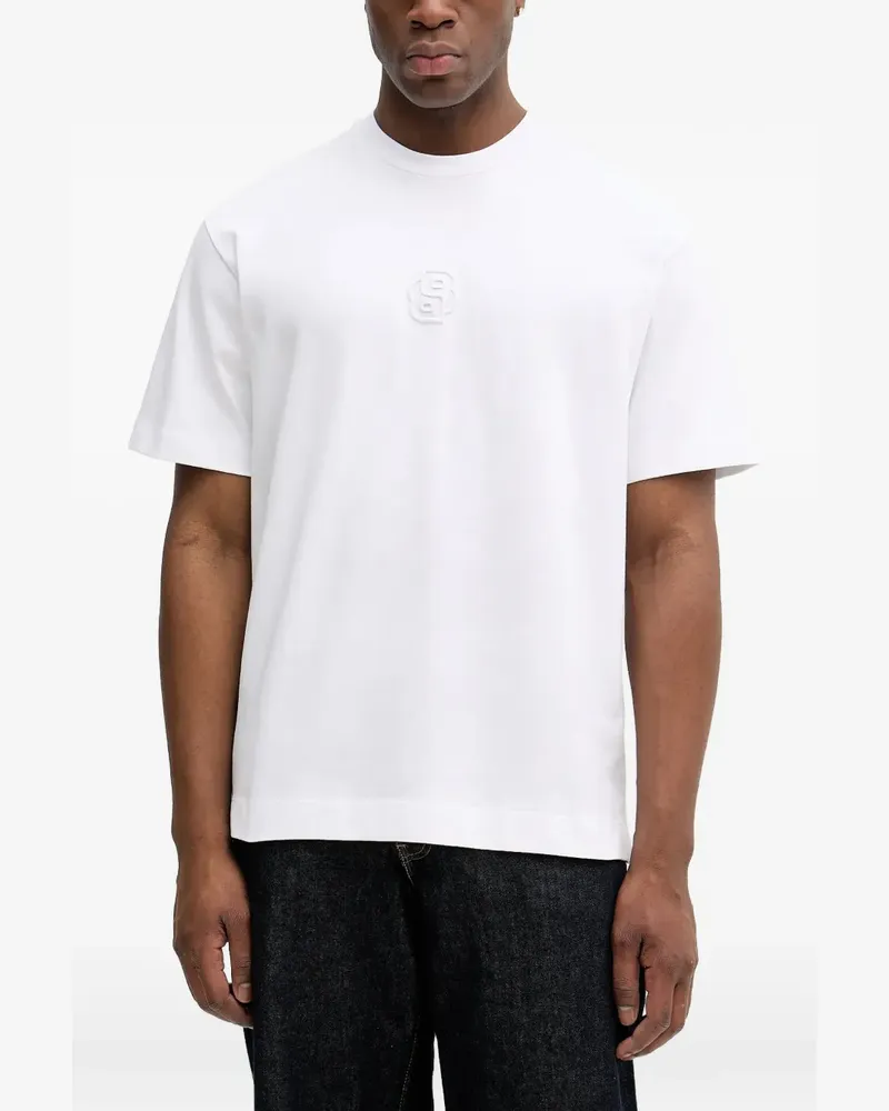 HUGO BOSS T-Shirt mit Logo-Prägung - Weiß Weiß