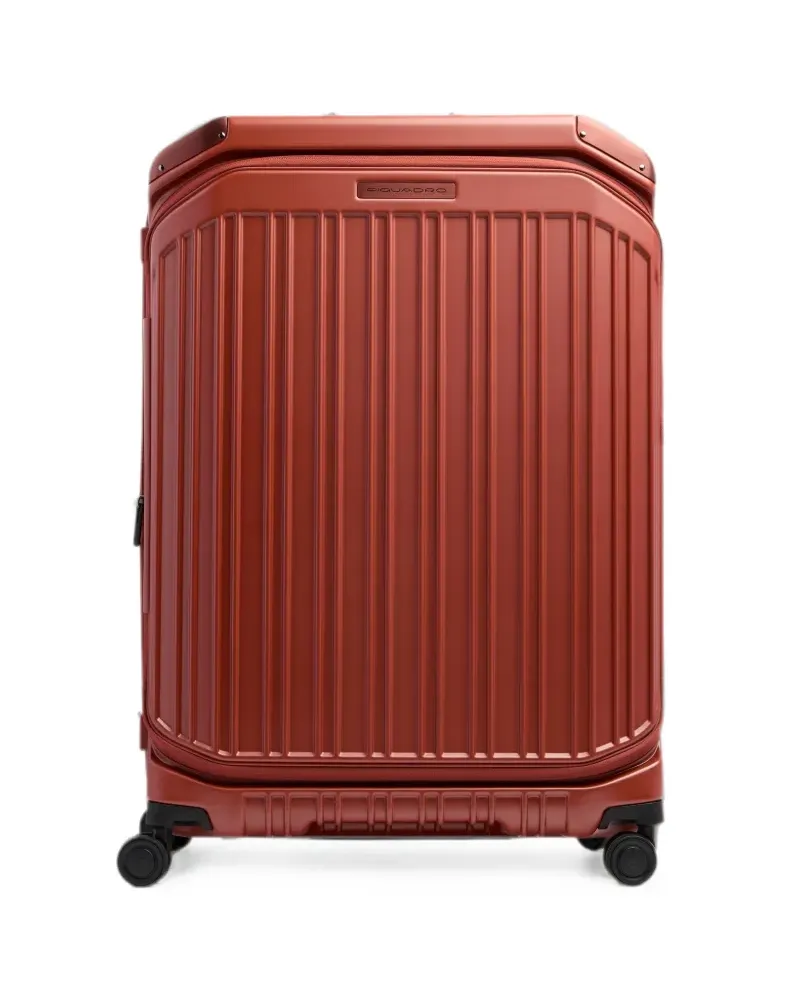 Piquadro large expandable ridged suitcase - Rot Rot