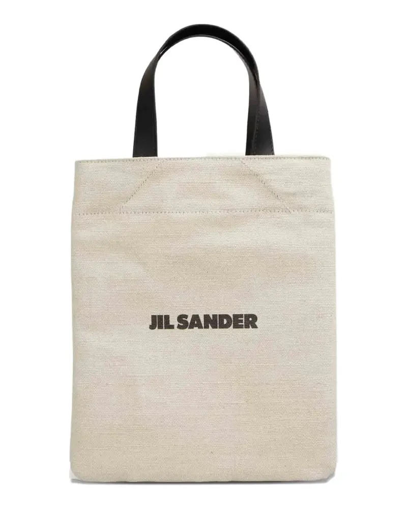 Jil Sander logo strap tote bag - Nude Nude