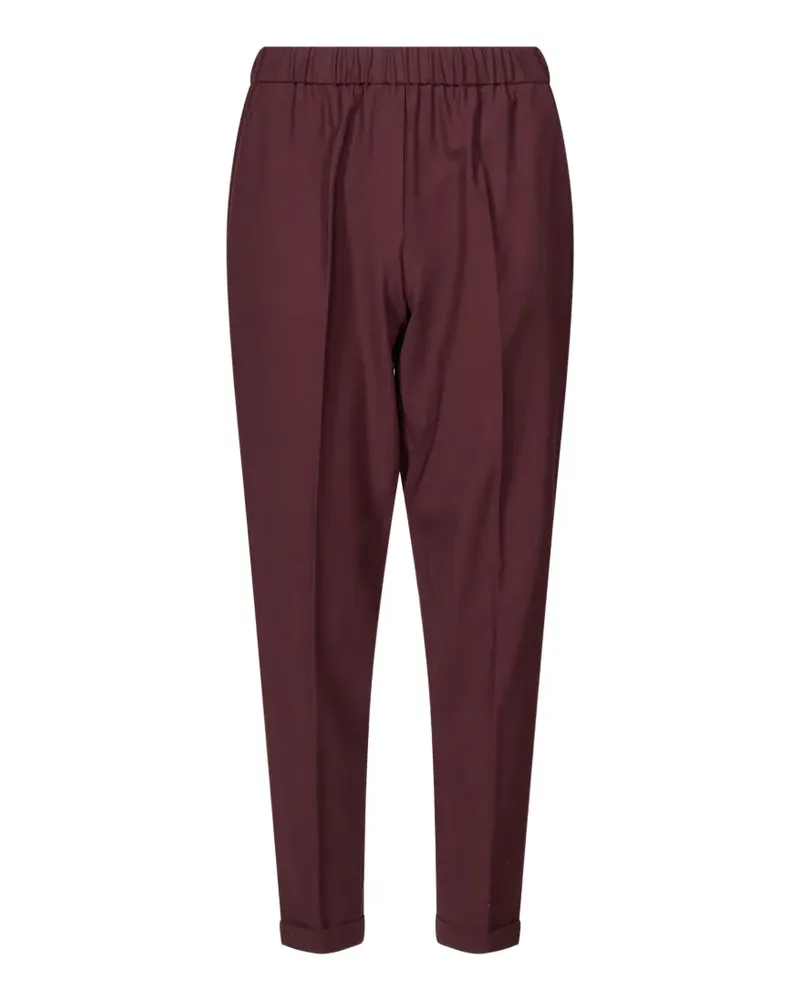 Antonelli Firenze Rosalba Cigarette elasticated-waistband turn-up trousers - Rot Rot