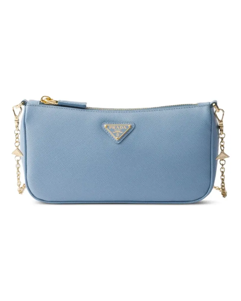 Prada Mini-Tasche aus Saffiano-Leder - Blau Blau