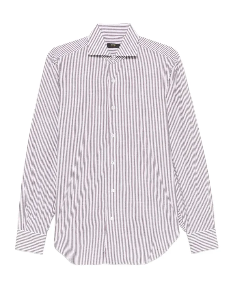 BARBA vertical-stripe long-sleeve shirt - Braun Braun