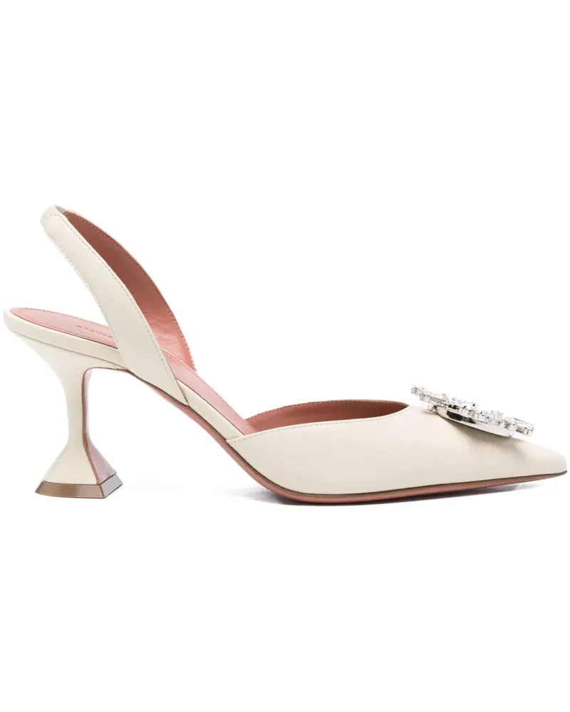 Amina Muaddi Begum Pumps mit Absatz 70mm - Nude Nude