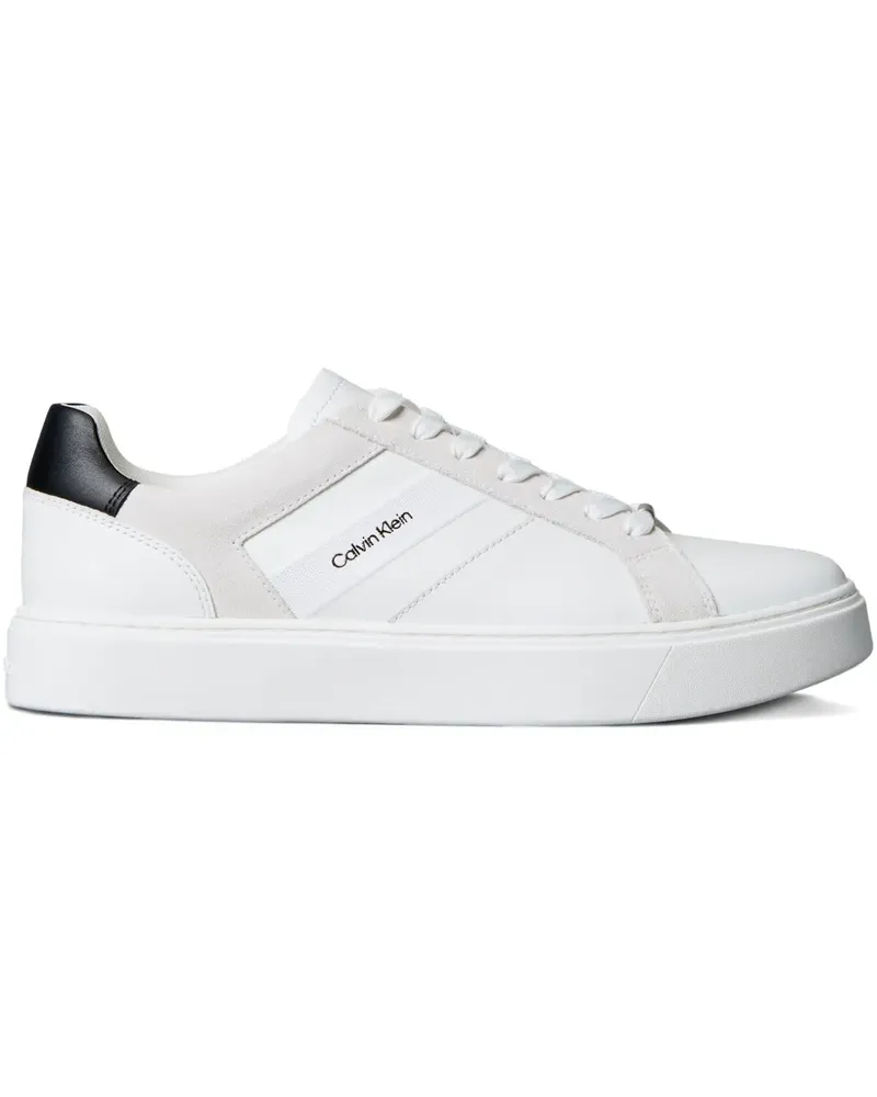 Calvin Klein Sneakers mit Ledereinsätzen - Weiß Weiß