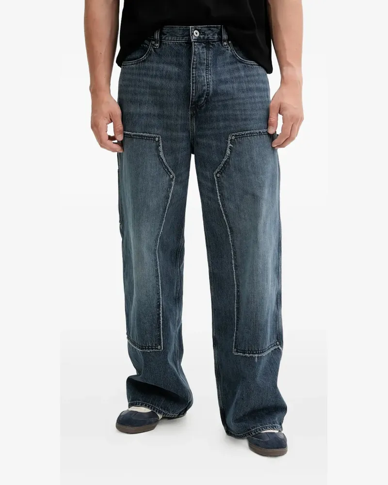 HUGO BOSS Jeans im Patchwork-Look - Blau Blau
