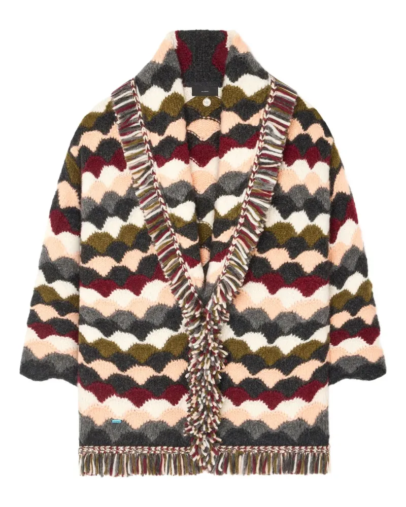 Alanui Fransen-Cardigan mit Wellenmuster - Grün Grün